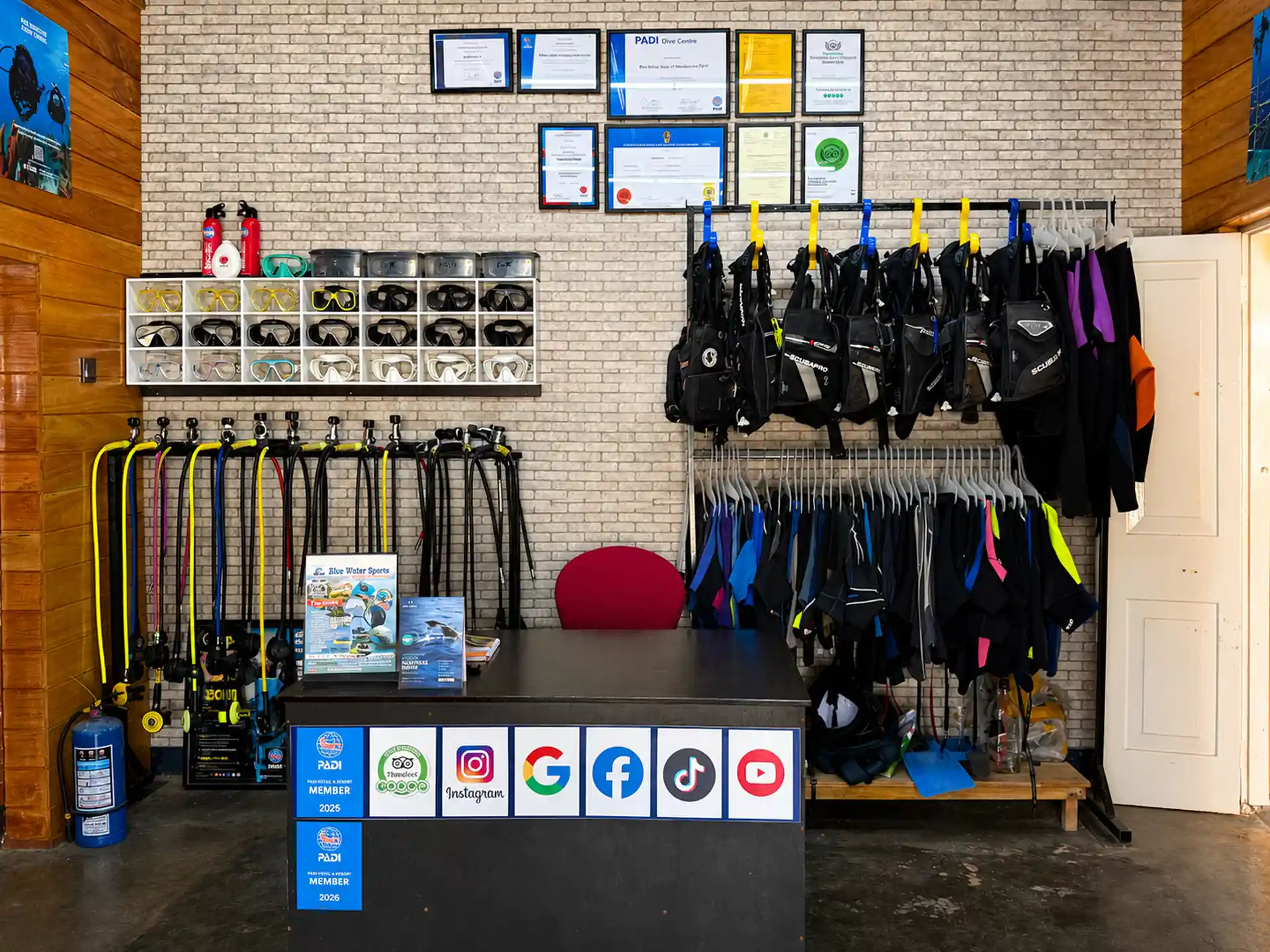 Photo du magasin de plongée