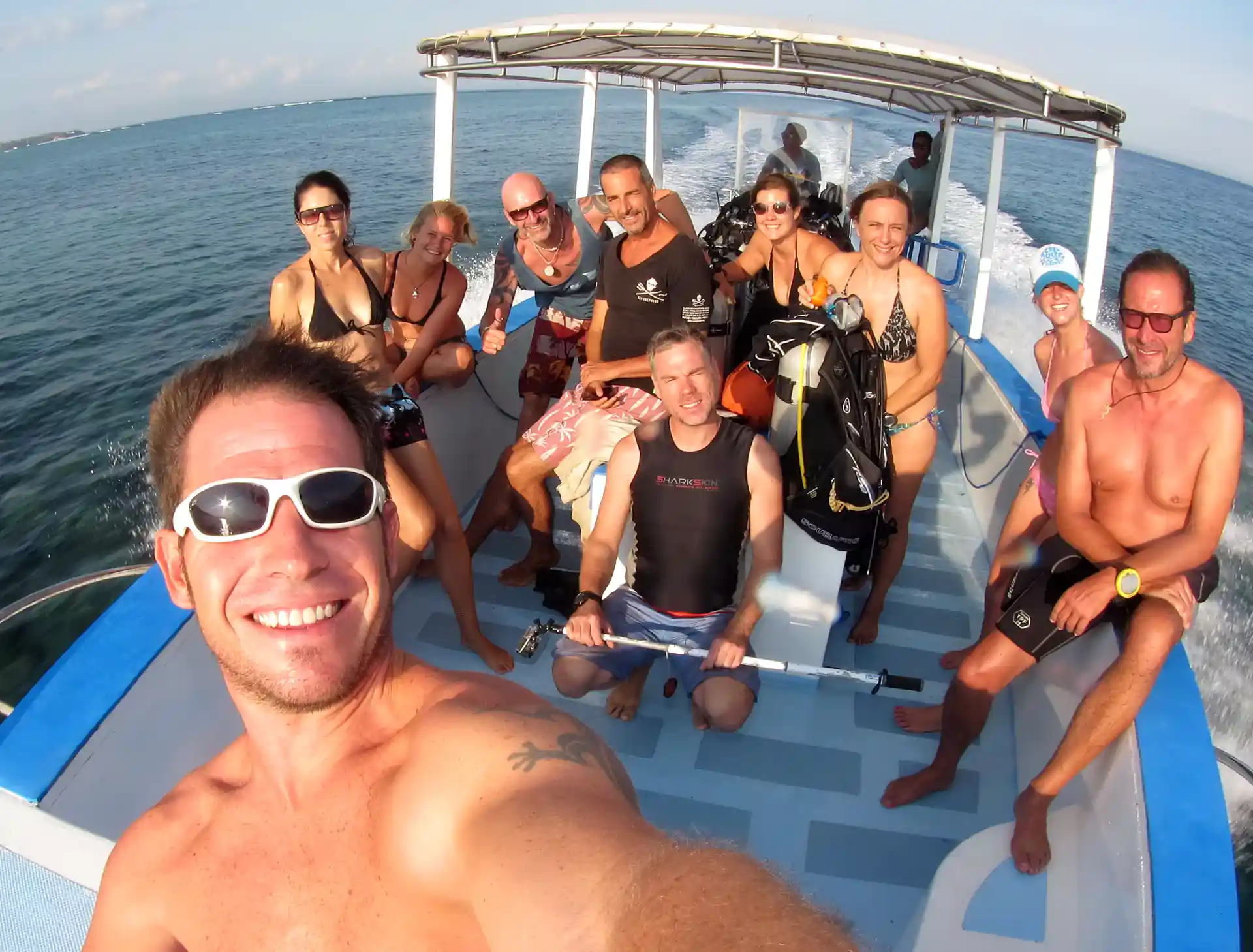 Fun on the dive boat