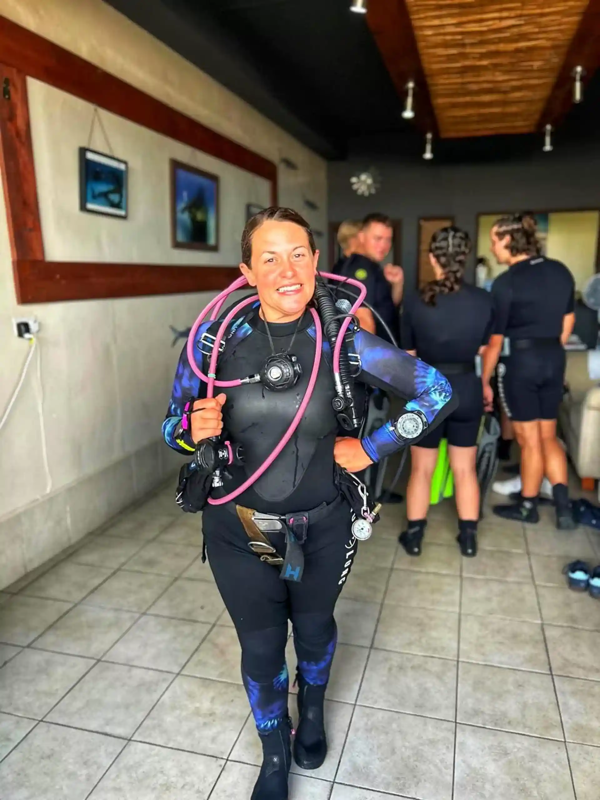 Susie - our instructor ready to dive