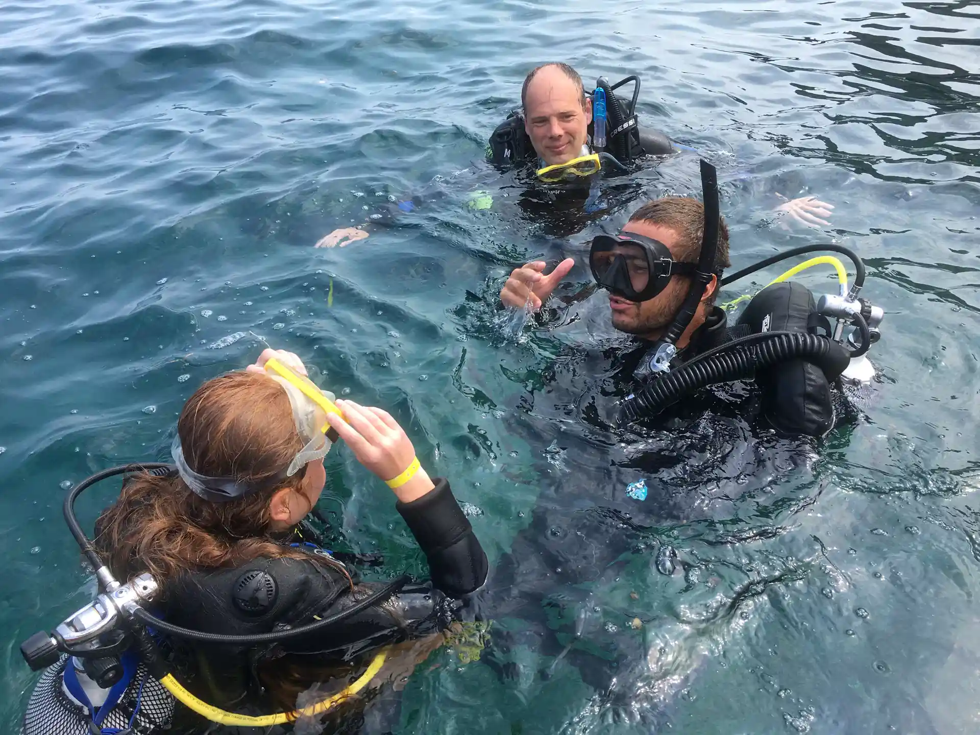 Eine kurze Erinnerung vor dem Tauchgang.