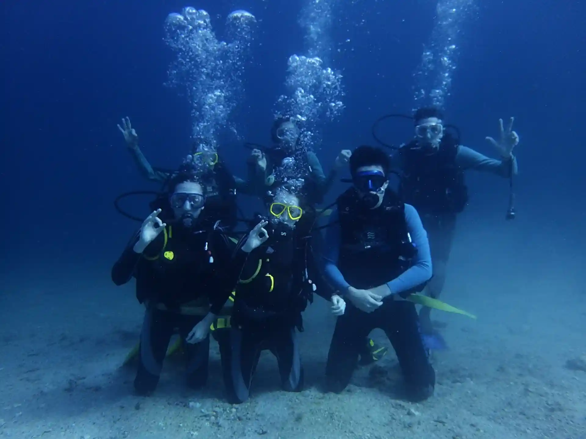 first real Open Water dives closely monitored by our PADI professionals