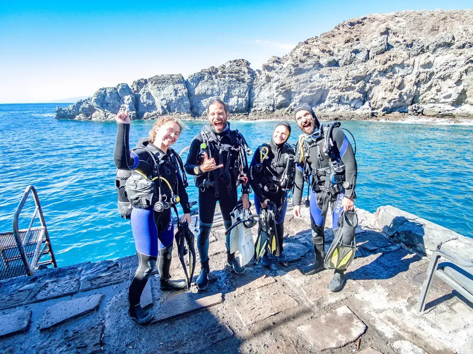 Happy divers, happy memories in Tenerife.