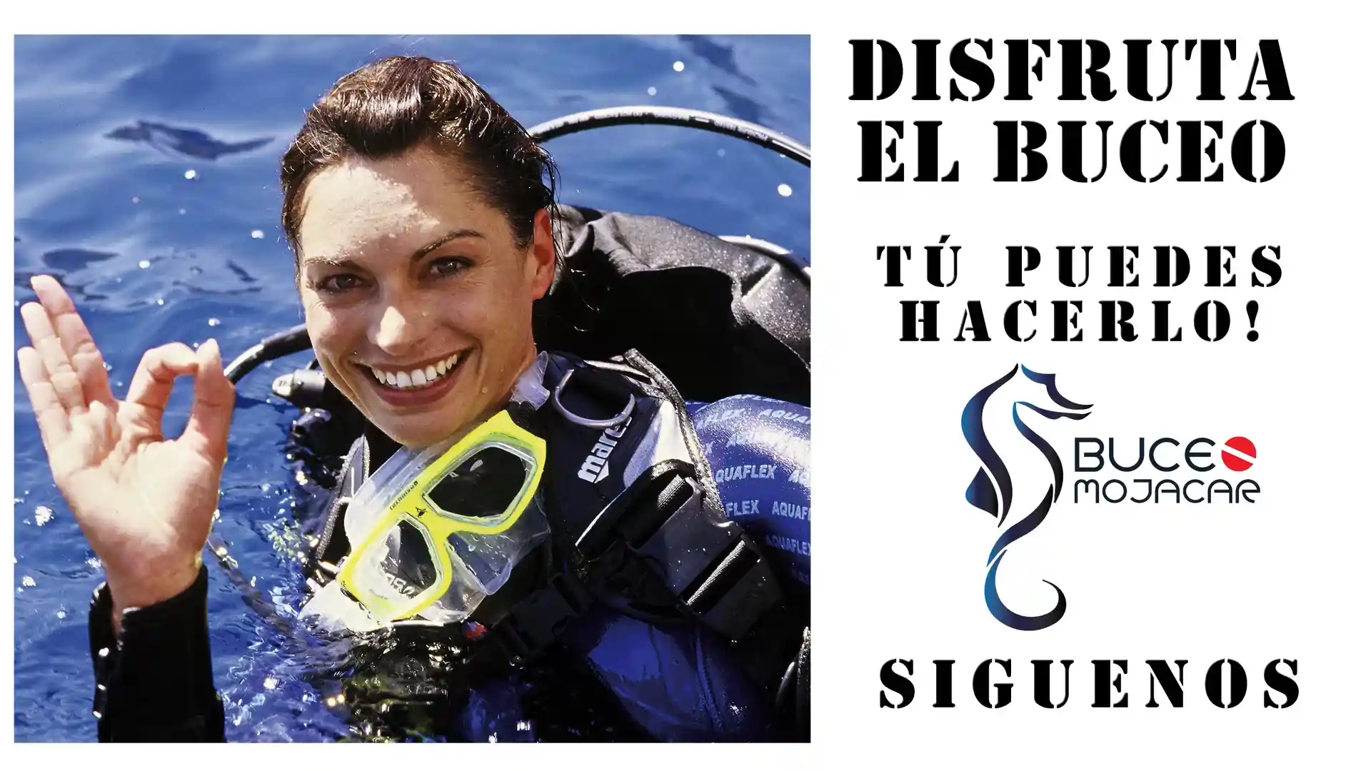 El equipo de Buceo Mojácar te da la bienvenida con una gran sonrisa