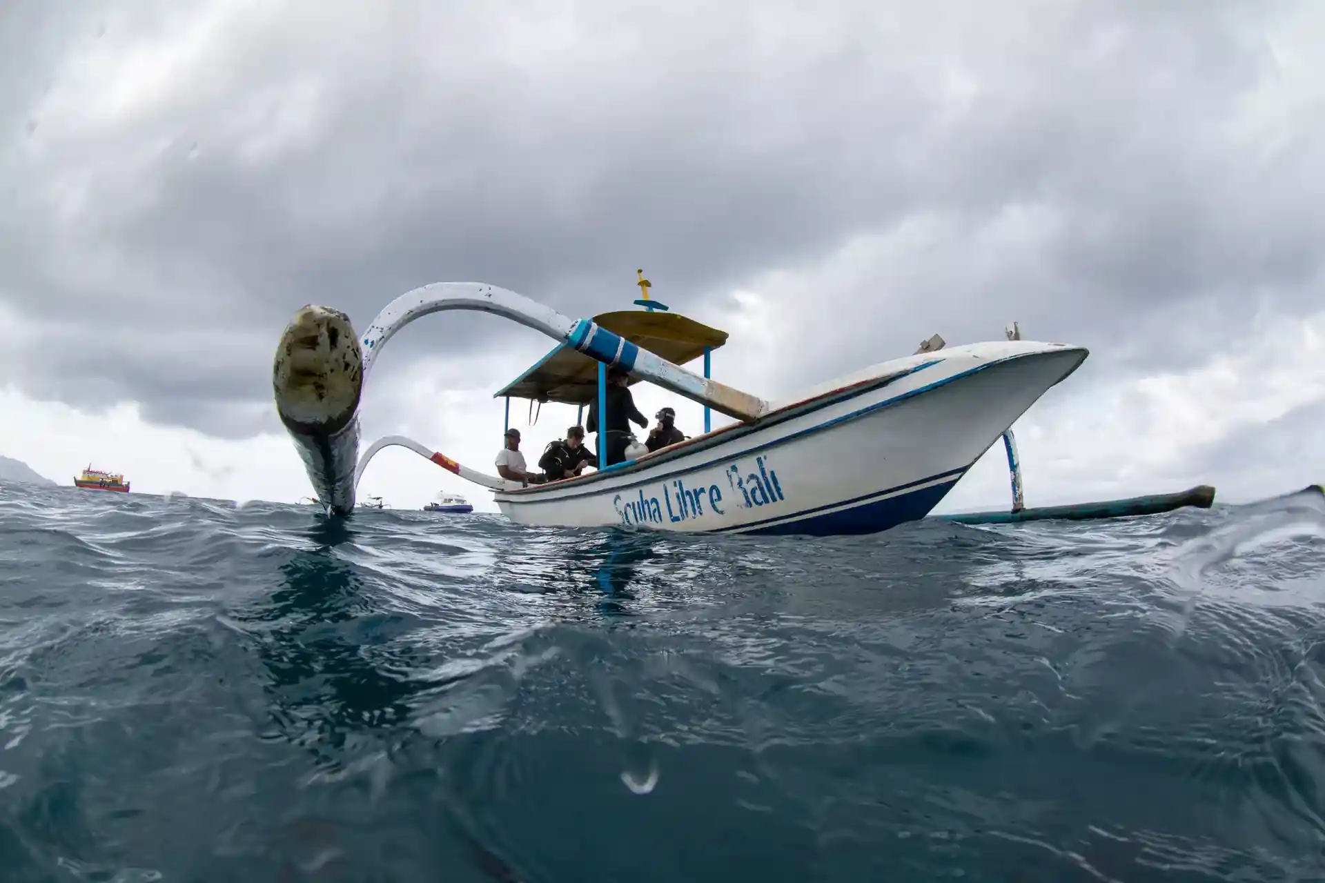 All sites diving in Padang Bai are accessed via a traditional outrigger boat called a jukung.