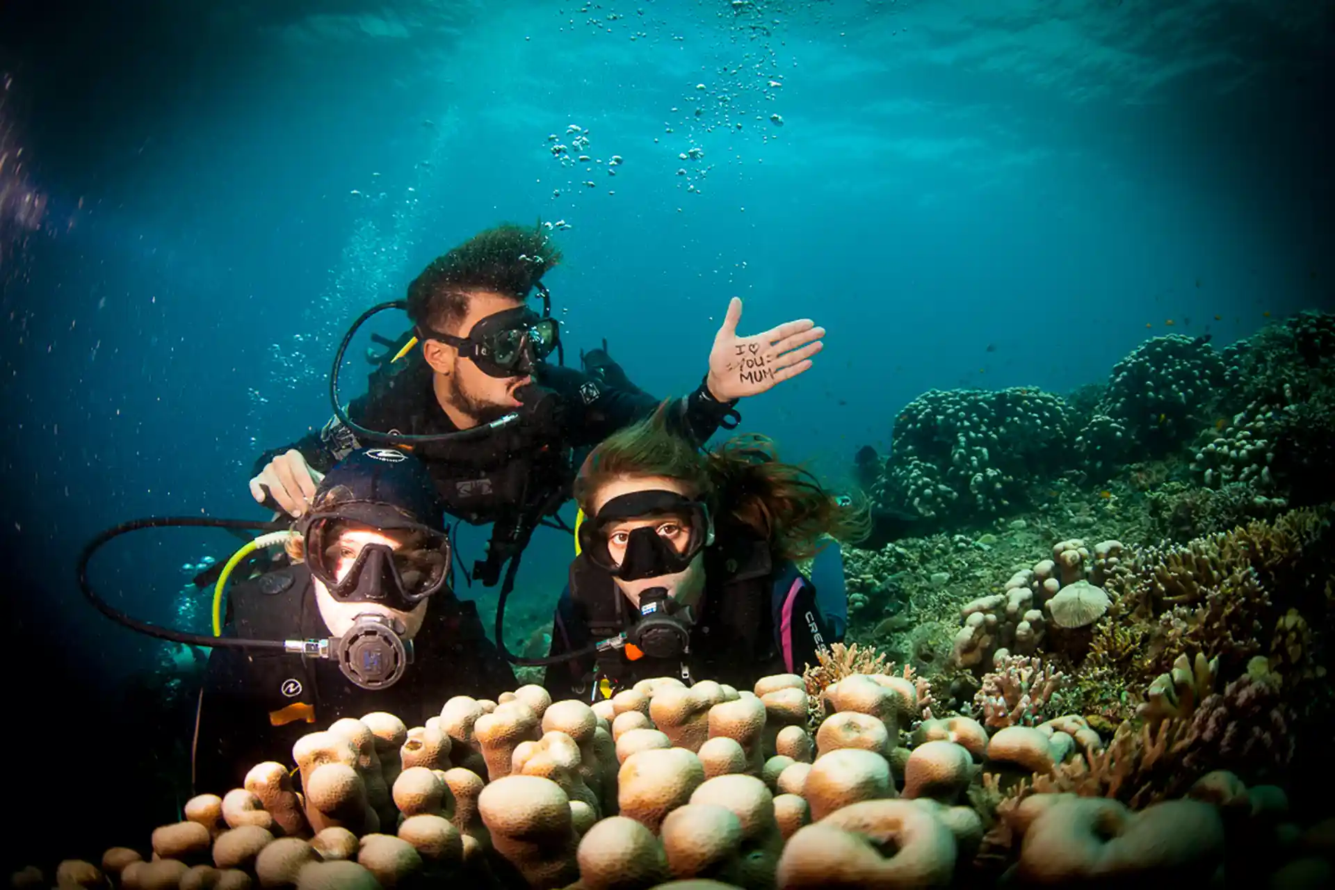 Diving with friends