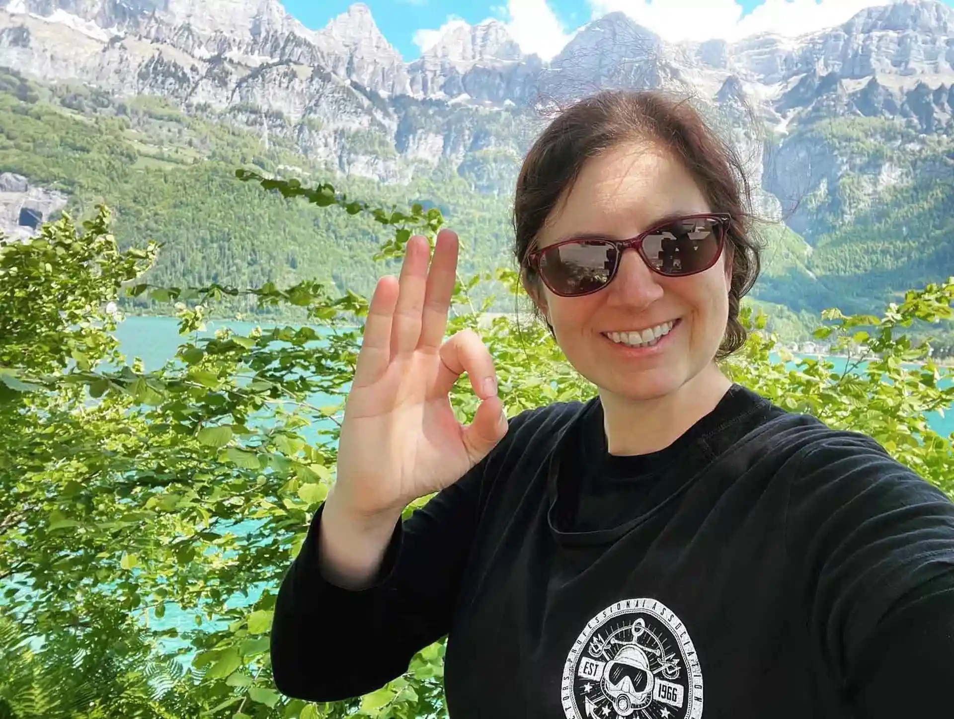 mountain lake diving