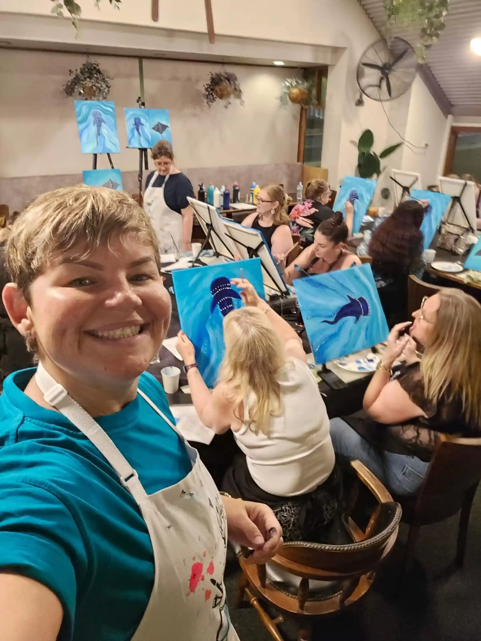 Brushes N Bubbly at Perth Scuba for Women's Dive Day 2025