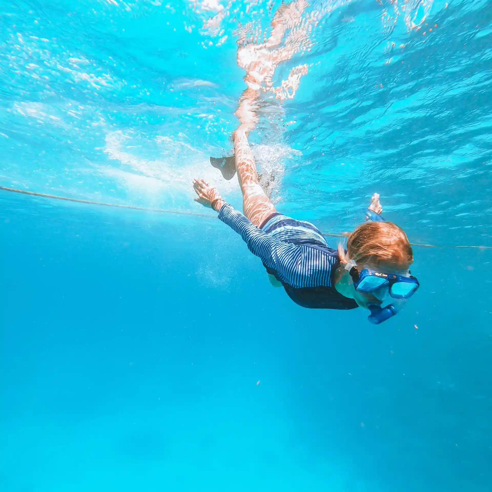 Gliding Through Crystal-Clear Waters