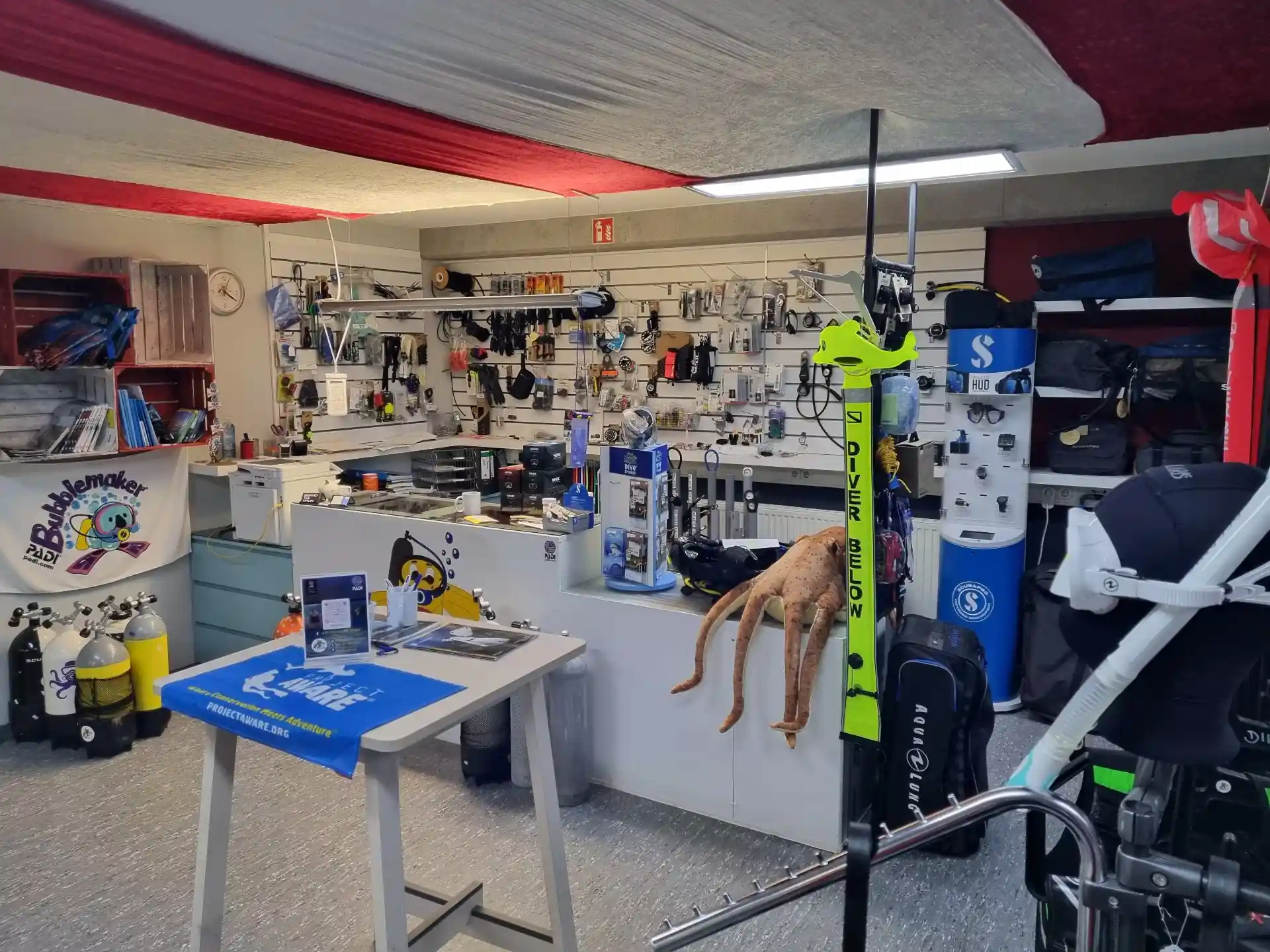 Photo du magasin de plongée